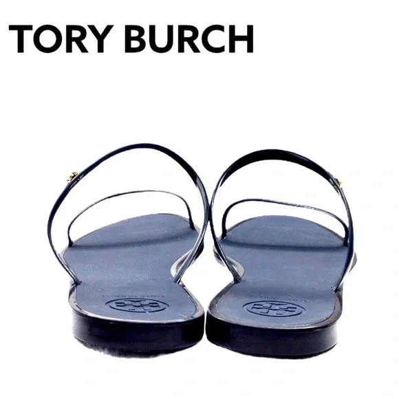 Tory Burch Women’s Navy Slip On Two Strap Jelly Slide Size 9M - Picture 3 of 6